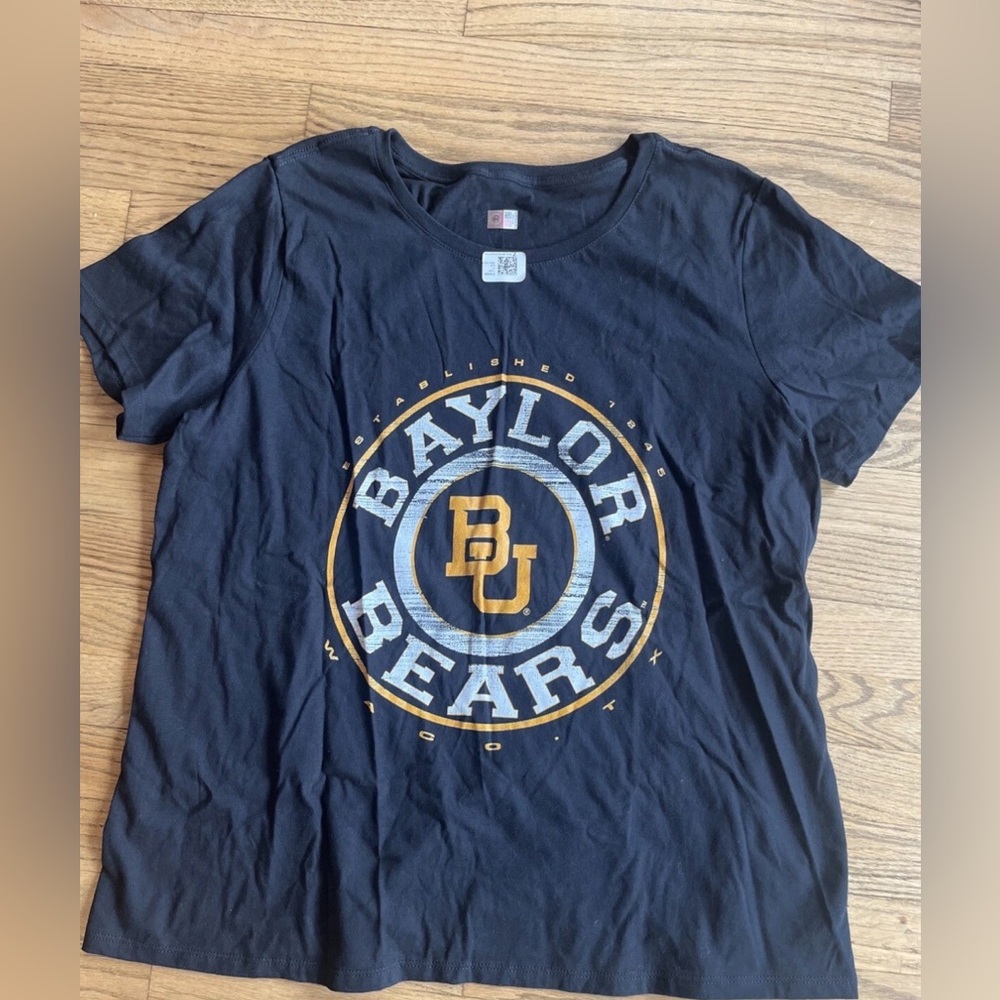 Baylor Bears Women’s 2X Black Graphic Tee NWT Officially Licensed BU Logo
